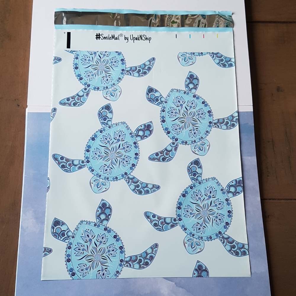 10 pcs Turtles Poly Mailers 10"x13" inches